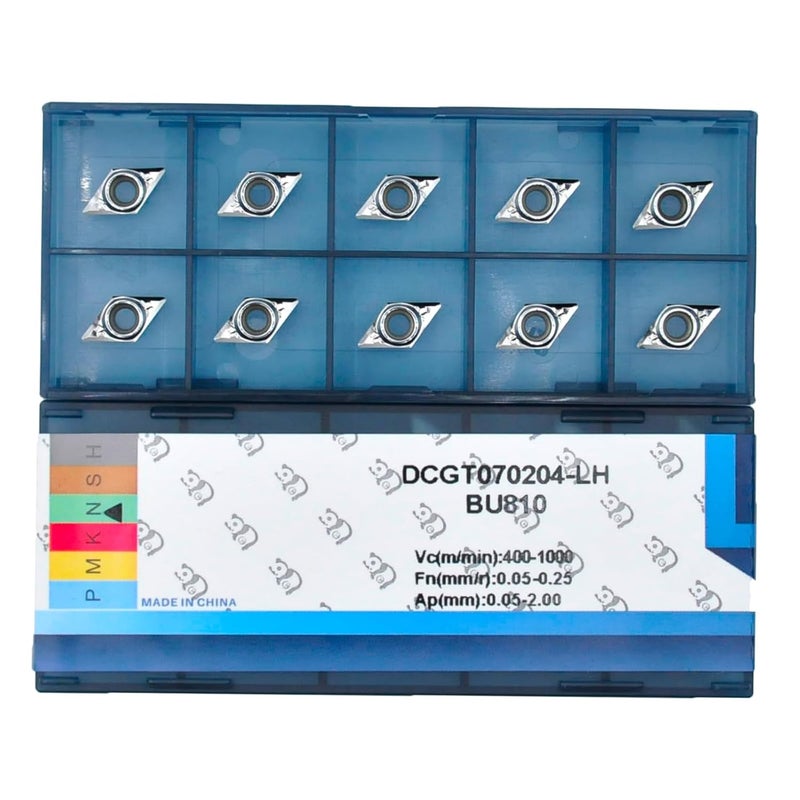 CDBP Carbide Inserts for Aluminum DCGT21.51 DCGT070204-LH for Turning Cutting Aluminum Inserts,10PCS. - Image 1